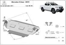 Plieninė radiatoriaus apsauga Mercedes X-Class (2017-2020)