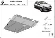Plieninė variklio apsauga Renault Clio 3 (2005-2012)