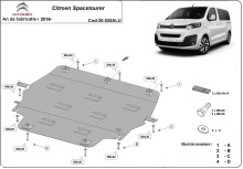 Aliumininė variklio apsauga Citroen Spacetourerr (2016-2026)