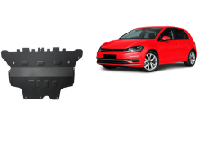 Plieninė variklio apsauga VW Golf 7 - automatinė pavarų dėžė (2012-2019)