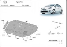 Plieninė variklio apsauga Toyota Prius (2008-2015)