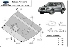 Plieninė variklio apsauga Subaru Forester 2 (2002-2008)