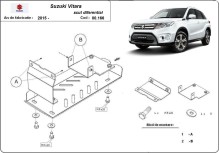 Aliumininė diferencialo apsauga Suzuki Vitara (2013-2025)