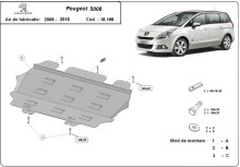 Plieninė variklio apsauga Peugeot 5008 (2009-2017)