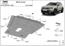 Plieninė variklio apsauga Dacia Duster - 4x2 (2024-2026)