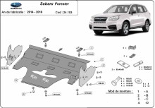 Plieninė variklio apsauga Subaru Forester 4 (2014-2018)