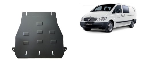 Plieninė pavarų dėžės apsauga Mercedes Vito W639 - 2.2 D 4x2 (2003-2014) Plieninė pavarų dėžės apsauga Mercedes Vito W639 - 2.2 D 4x2 (2003-2014)