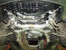 Plieninė variklio apsauga BMW 5 serija E60/E61 (standartinis priekinis bamperis) (2003-2010)