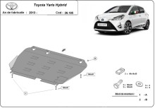 Plieninė variklio apsauga Toyota Yaris XP150 (2013-2021)