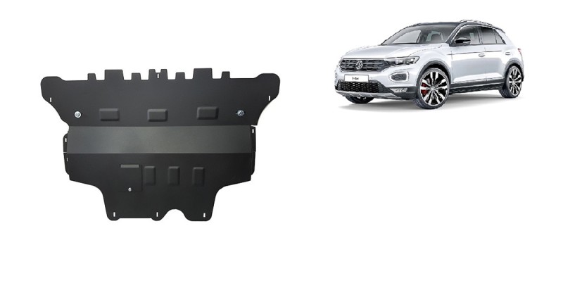Plieninė variklio apsauga Volkswagen T-Roc - mechaninė pavarų dėžė (2017-2026)