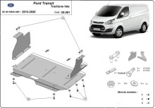 Plieninė variklio apsauga Ford Transit (2013-2020)