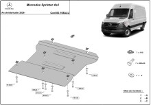 Aliumininė pavarų dėžės apsauga Mercedes Sprinter 4x4 (2024-2026)