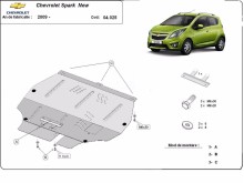 Plieninė variklio apsauga Chevrolet Spark (2009-2026)