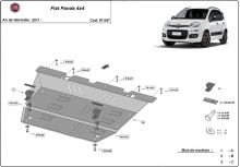 Plieninė variklio apsauga Fiat Panda 4x4 (2011-2026)