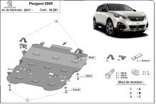 Plieninė variklio apsauga Peugeot 5008 (2017-2026)