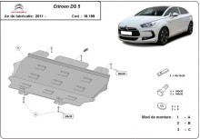 Plieninė variklio apsauga Citroen DS5 (2011-2018)