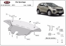 Plieninė variklio apsauga Kia Sportage (2015-2019)