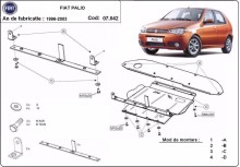 Plieninė variklio apsauga Fiat Palio (1996-2003)