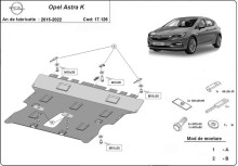Plieninė variklio apsauga Opel Astra K (2015-2021)