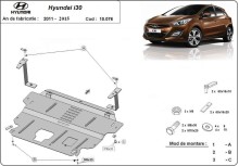 Plieninė variklio apsauga Hyundai i30 (2011-2014)