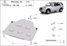 Plieninė diferencialo apsauga Mercedes ML W163 (1998-2005)