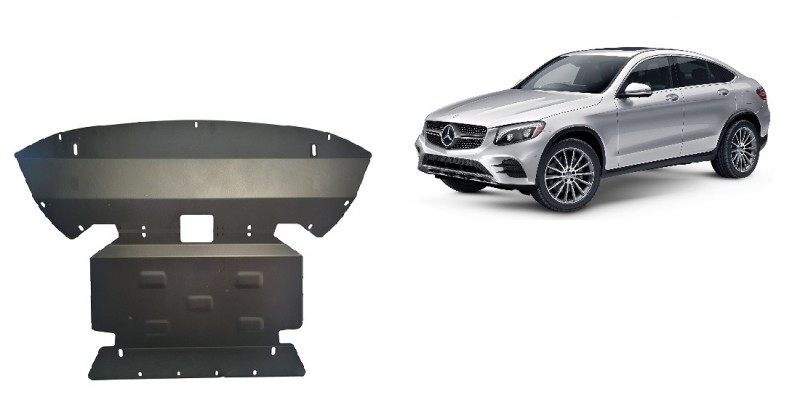 Plieninė variklio apsauga Mercedes GLC Coupe X253 (2015-2022)