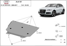 Plieninė pavarų dėžės apsauga Audi Q5 (2008-2017)