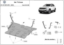 Plieninė variklio apsauga VW T-Cross (2018-2026)