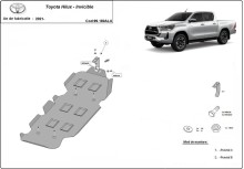 Aliumininė kuro bako apsauga Toyota Hilux Invincible (2021-2026)