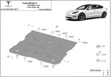 Aliumininė elektros variklio apsauga Tesla Model 3 AWD (2017-2026)