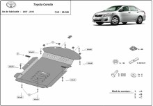 Plieninė katalizatoriaus apsauga Toyota Corolla (2007-2012)