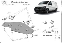 Plieninė variklio apsauga Mercedes V-Class W447, 4x2, 1.6 D (su Start-Stop sistema) (2014-2026)