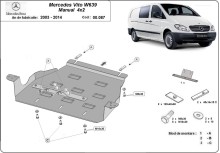 Plieninė pavarų dėžės apsauga Mercedes Vito W639 - 2.2 D 4x2 (2003-2014)