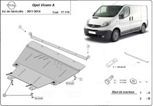 Plieninė variklio apsauga Opel Vivaro (2011-2014)
