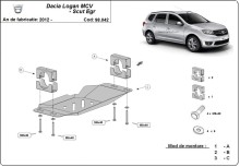 Plieninė EGR apsauga Dacia Logan MCV (su Start-Stop sistema) (2012-2020)
