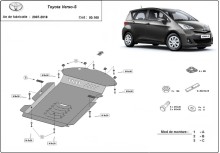 Plieninė katalizatoriaus apsauga Toyota Verso-S (2007-2018)
