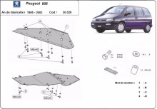 Plieninė variklio apsauga Peugeot 806 (1995-2003)