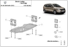 Plieninė EGR apsauga Dacia Lodgy (su Start-Stop sistema) (2012-2020)
