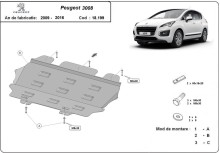 Plieninė variklio apsauga Peugeot 3008 (2009-2016)