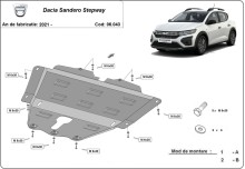 Plieninė variklio apsauga Dacia Sandero 3 Stepway (2021-2026)