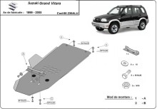 Aliumininė pavarų dėžės apsauga Suzuki Grand Vitara (1999-2005)