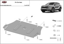 Plieninė katalizatoriaus apsauga Kia sportage (2021-2026)