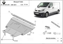 Plieninė variklio apsauga Renault Trafic (2003-2014)