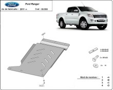 Plieninė pavarų dėžės apsauga Ford Ranger (2011-2020)