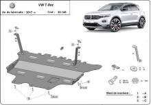 Plieninė variklio apsauga Volkswagen T-Roc - mechaninė pavarų dėžė (2017-2026)