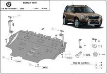 Plieninė variklio apsauga Skoda Yeti (2011-2017)