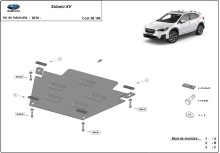 Plieninė pavarų dėžės apsauga Subaru XV (2018-2022)