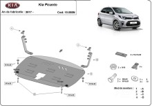 Plieninė variklio apsauga Kia Picanto (2017-2026)