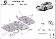 Plieninė variklio apsauga BMW 3 serija E46 - benzinas (1998-2005)
