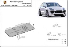 Plieninė automatinės pavarų dėžės apsauga Porsche Cayenne (2006-2017)